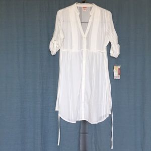 NWT Target Mossimo Large White Shirt Dress